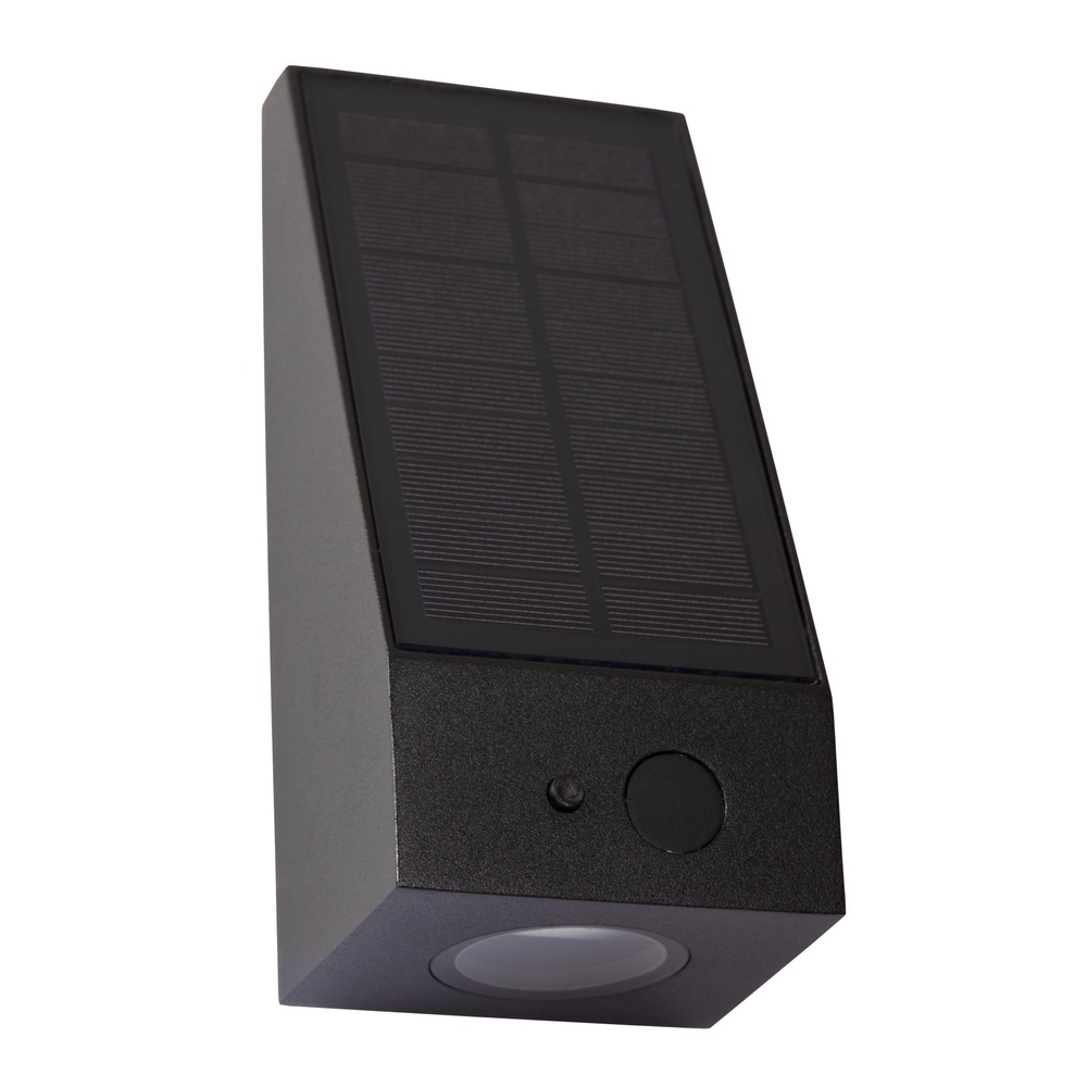 Lucide Solar wandlampjeIrwin zwart met sensor - 15816/02/30